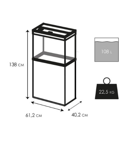 [400715-2] Ciano Emotions Nature Pro 60 White Aquarium 61.2x40.2x56cm