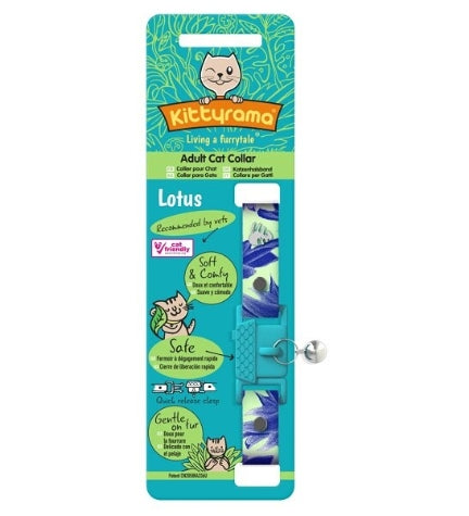 [205968-1] Kittyrama Botanical Lotus Cat Collar 19.5-26.5CM