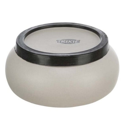 [204984-18] Trixie Ceramic Rubber Band Dog Bowl - LIGHT BLUE/14CM