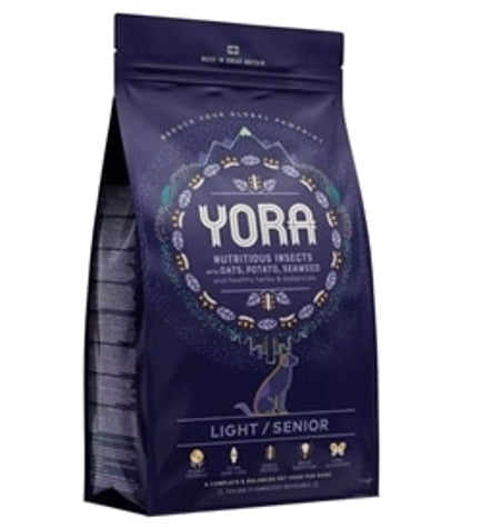 [102074-2] Yora Pet Foods Insect Protein Light Senior Dry Dog Food - 12KG