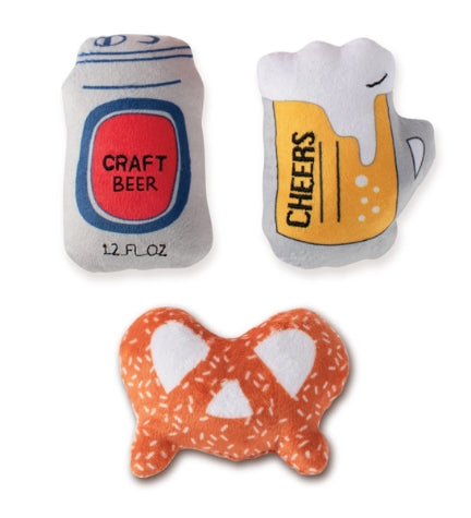 [204608-1] PetShop by Fringe Studio Beer 3pcs Mini Dog Toy Set