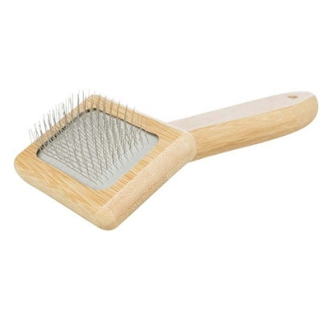 [204748-1] Trixie Soft Bamboo/Metal Brush - BROWN/7X16CM