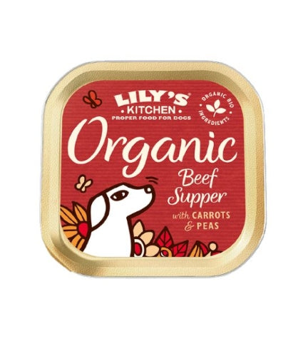 [101183-1] Lily's Kitchen Organic Beef Supper Wet Dog Food - 150G