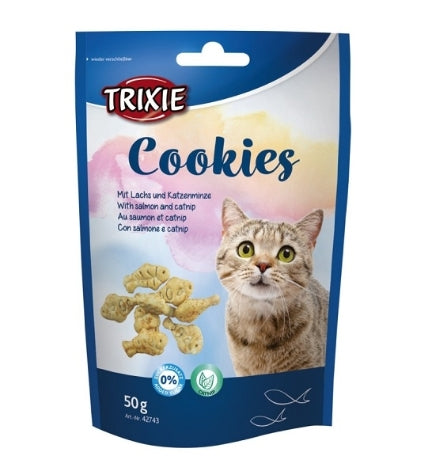 [101047-1] Trixie Cookies with Salmon and Catnip Cat Treats - 50G