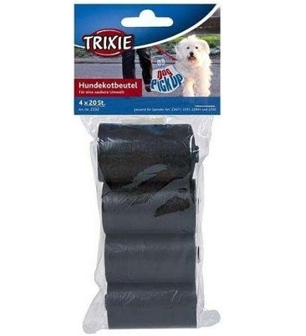[200878-1] Trixie Medium Black Dog Dirt Bags - 4X20PCS