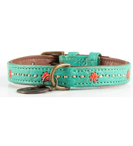 [206234-7] DWAM Janis Dog Collar - TURQUOISE/L(38-47X2.5CM)