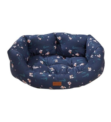 [206002-3] Danish Design Fatface Brush Floral Deluxe Slumber Dog Bed - 76CM