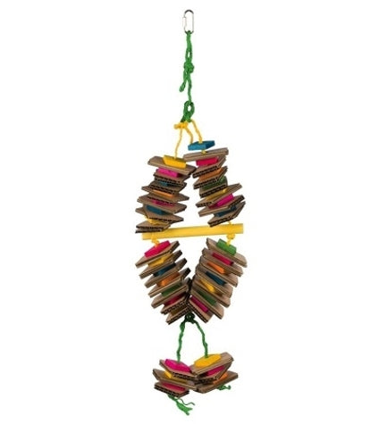 [201214-1] Trixie Wooden Toy with Cardboard for Birds 18x35cm