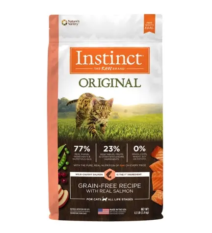 [101497-1] Instinct Original Grain Free Salmon Dry Cat Food - 4.5LB