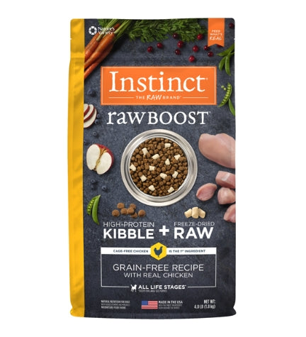 [102295-1] Instinct Raw Boost Kibble Chicken Dry Dog Food 4lb