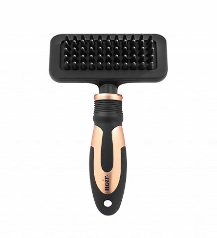[201816-1] ebi Noir Massage Brush with Rubber Pins for Pets Medium