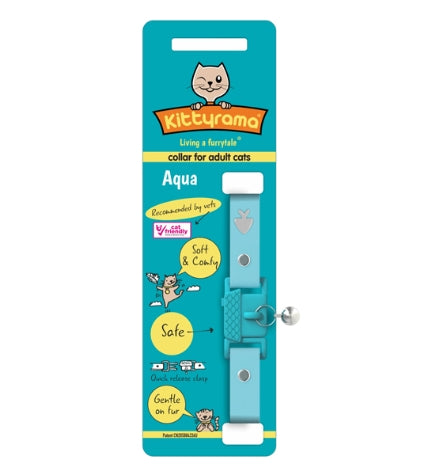 [205136-1] Kittyrama Aqua Cat Collar 19.5CM - 26.5CM