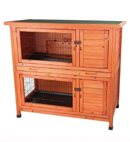 [201135-1] Trixie Natura Hutch 2 Storey for Small Pets BROWN/116X111X65CM