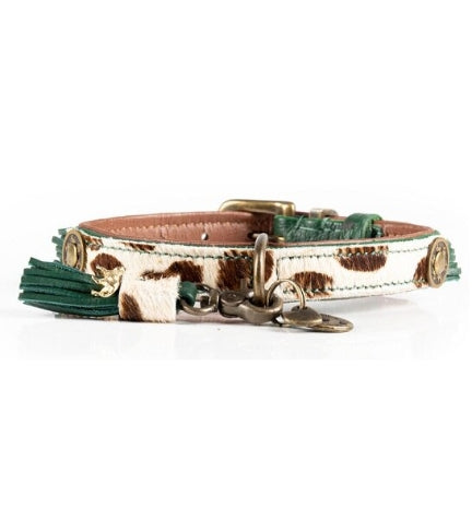 [206233-3] DWAM Ivy Dog Collar - ANIMAL PRINT/XS(23-29X2CM)
