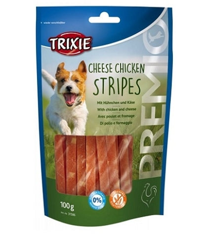 [100979-1] Trixie Premio Cheese Chicken Stripes Dog Treats - 100G