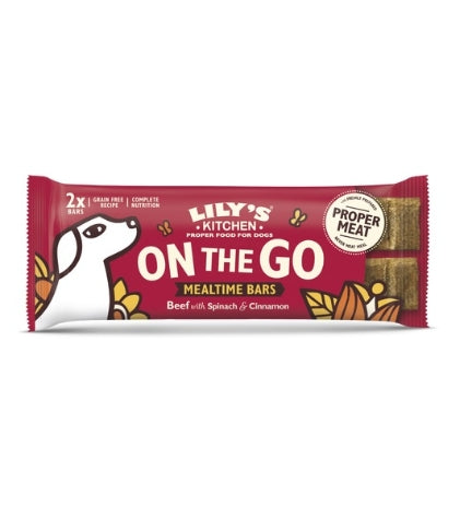 [102799-1] Lily's Kitchen Beef on the Go Bars for Dogs - 40G