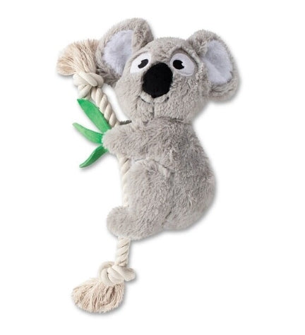 [204074-1] PetShop by Fringe Studio Koala-Plush Dog Toy - GREY/15.5X7.5"