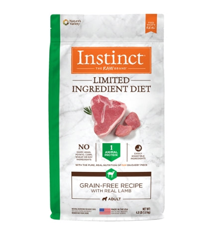 [101490-1] Instinct Limited Ingredient Diet Grain Free Recipe Lamb Dry Dog Food 4lb