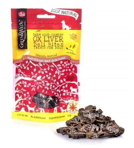 [101463-1] Green&Wilds Ox Liver Deli Bites Dog Treats - 40G