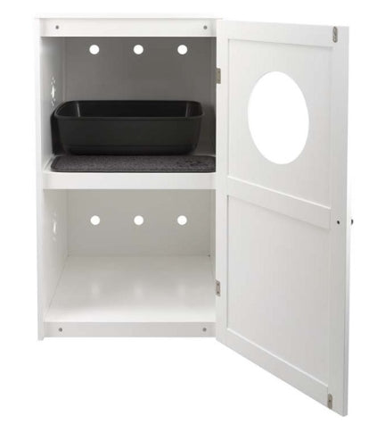 [204808-1] Trixie XL 2 Storey Cat House for Litter Box - WHITE/53X90X58CM