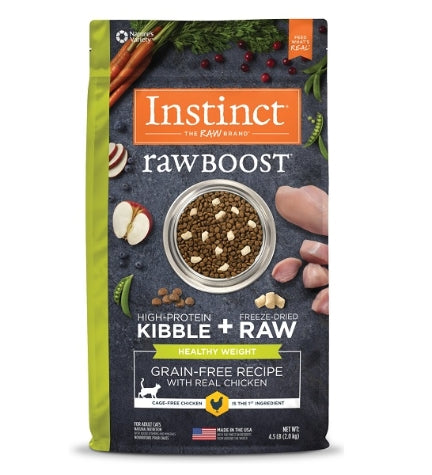[103093-1] Instinct Raw Boost Healthy Weight Chicken Cat Dry Food - 4.5LB