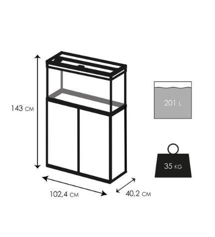[400717-2] Ciano Emotions Nature Pro 100 White Aquarium 102.4x40.2x61cm