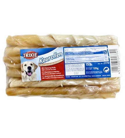 [100985-2] Trixie Twisted Dried Rawhide Chewing Rolls Dog Chews - 100PCS