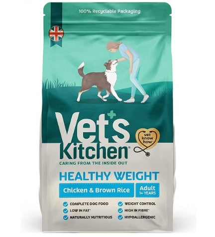 [101400-3] Vet's Kitchen Light Chicken & Brown Rice Dry Dog Food - 7.5KG
