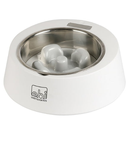 [206187-1] ebi Volga Anti-Gobble Scale Bowl for Dogs&Cats - WHITE/500ML