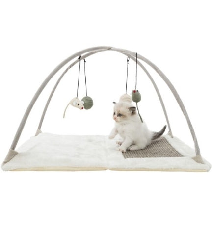 [205560-1] Trixie Junior Scratching Mat with Arch for Cats - GREY/60X33X42CM