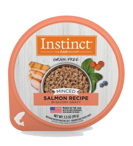 [102299-1] Instinct Minced Real Salmon Recipe Wet Cat Food - 3.5oz