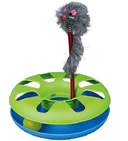 [200992-1] Trixie Crazy Circle with Plush Mouse Cat Toy - 24X29CM