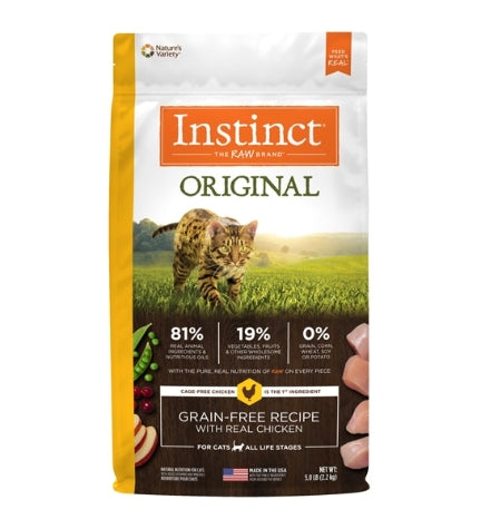 [101496-2] Instinct Original Grain Free Chicken Dry Cat Food - 11LB