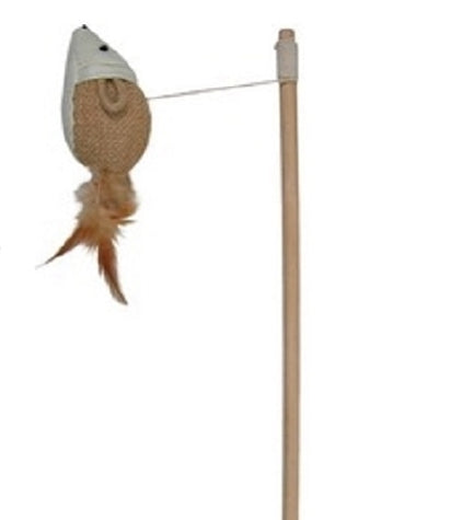 [200995-1] Trixie Playing Mouse Rod Cat Toy - 47CM
