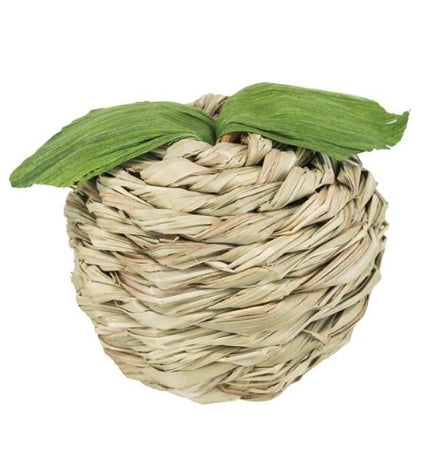 [204455-1] Trixie Apple Grass w/ Maize Husk Small Pet Toy - GREEN/7CM