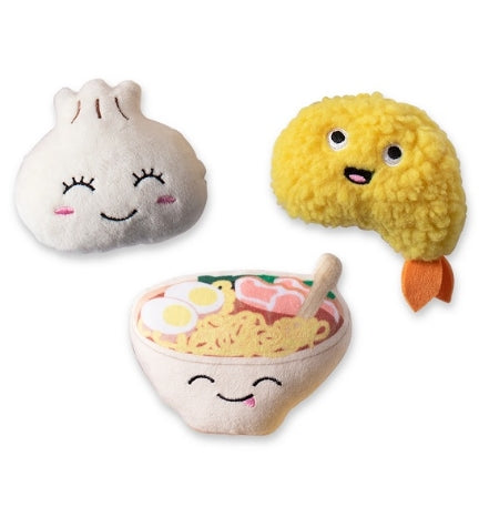 [204435-1] PetShop by Fringe Studio Soy Into You 3pcs Mini Dog Toy - YELLOW/4X4"