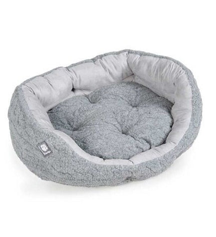 [201568-4] Danish Design Bobble Deluxe Slumber Dog Bed - PEWTER/76CM
