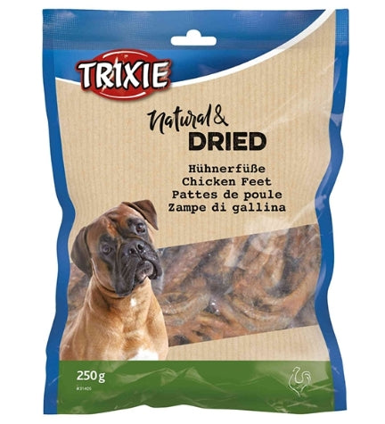 [101015-1] Trixie Dried Chicken Feet Dog Treats - 250G