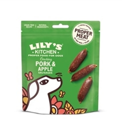 [101771-1] Lily's Kitchen Cracking Pork & Apple Sausages Dog Treat - 70G