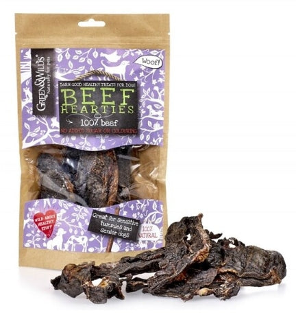 [101467-1] Green&Wilds Beef Hearties Dog Treats - 140G