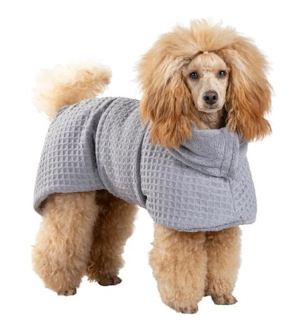 [206273-6] Paikka Drying Coat Spa for Dogs - GREY/55CM