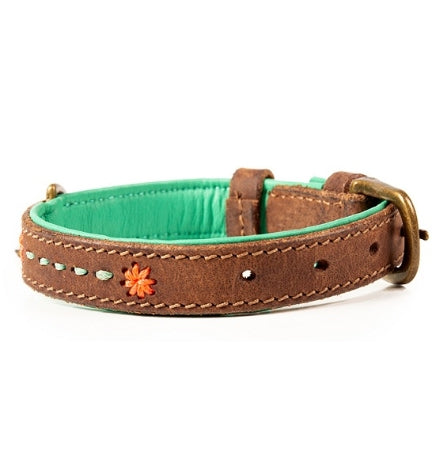 [206235-4] DWAM Joplin Dog Collar - BROWN/S(27-33X2CM)