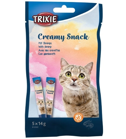 [102980-1] Trixie Creamy Snack with Shrimp Cat Treats - 5X14G