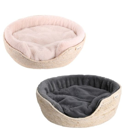 [205940-1] D&D Home Ella Cat Basket Bed - GREY/45X45X25CM