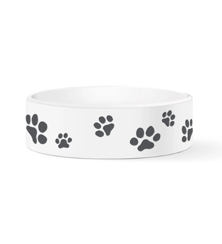 [204490-1] PetShop by Fringe Studio Paws Natural Wax Resist Bowl - SMALL