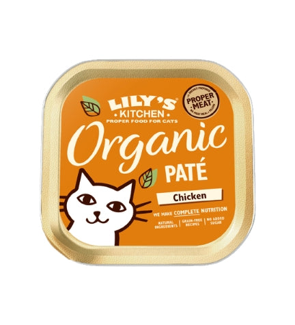 [101201-1] Lily's Kitchen Organic Chicken Pate Wet Cat Food - 85G