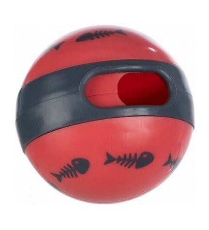 [204861-2] Trixie Cat Activity Snack Ball Cat Toy - RED/6CM