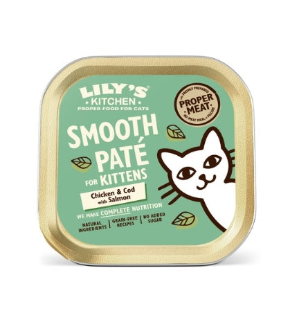 [102733-1] Lily's Kitchen Chicken Cod & Salmon Pate Kitten Wet Food - 85G