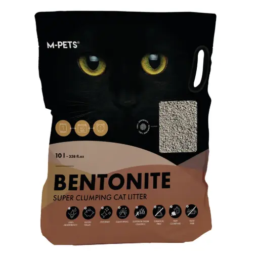 [6953182762881] M-PETS Super Clumping Bentonite Cat Litter Non Scented 10L