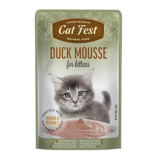 [79218978] Cat Fest Duck Mousse For Kittens 70gm